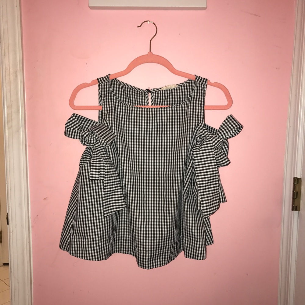 Black and White Blouse